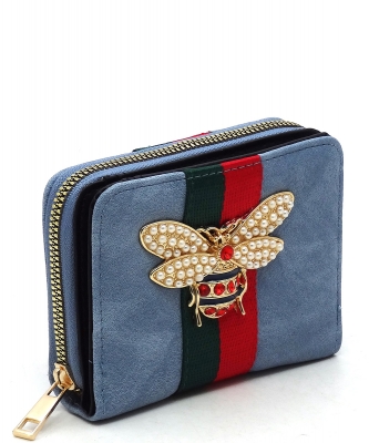 Queen Bee Stripe Wallet AD043B BLUE